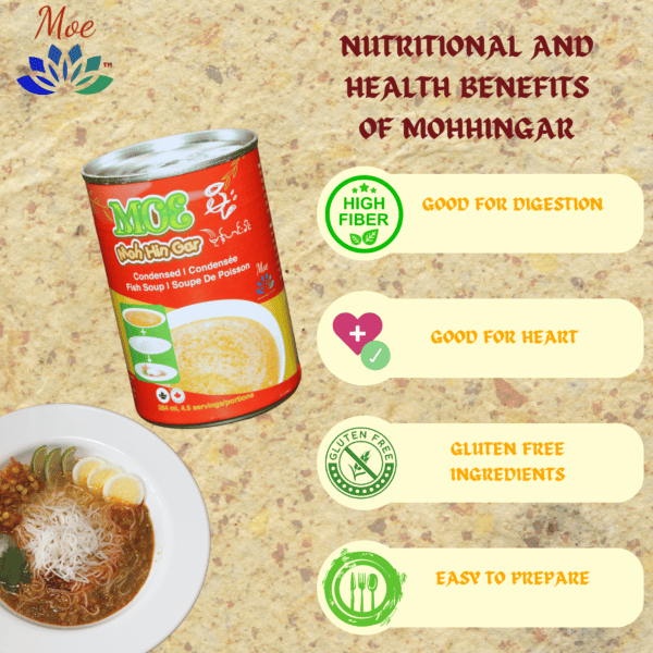 Mont-Hin-Gar Soup, Moe Myanmar Foods, Natural, Healthy Food