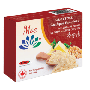 Shan Tofu – Chickpea Flour Mix – တို့ဟူးမှုန့် (150g), ORGANIC, Instant Tofu in less than 5 minutes, Vegan Dish, Moe Myanmar Foods