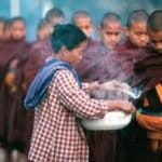 Food offering to Monks